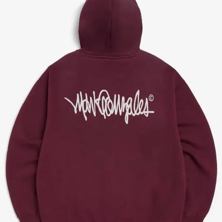 [BUNJANG] Mark Gonzales Burgundy Hoodie / 마크곤잘레스 후드티 (버건디)