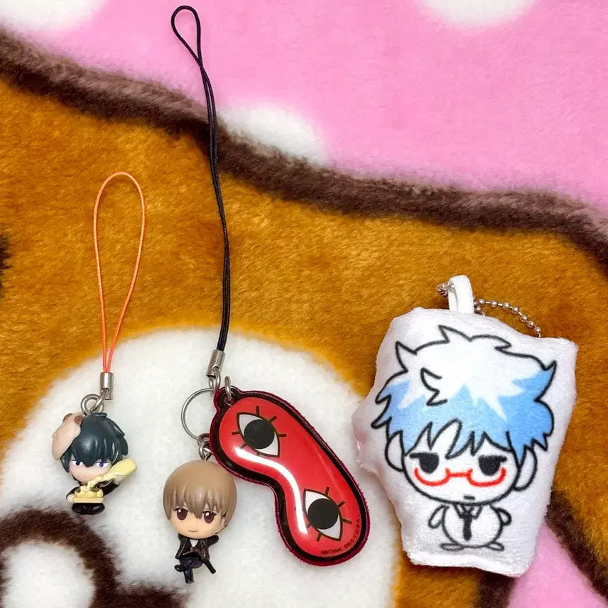 [BUNJANG] Gintama Hijikata Toshiro Gintoki Sakata Mascot Keychain / 은혼 히지카타 긴토키 마스코트 키링