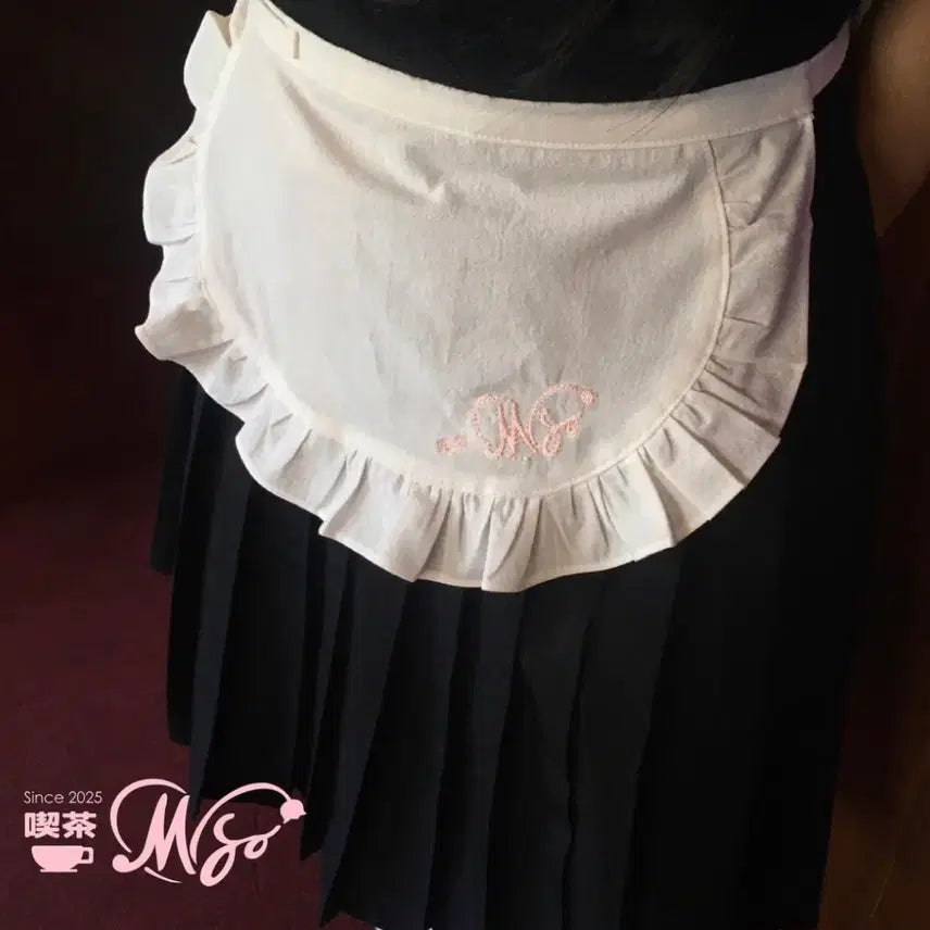 [BUNJANG] Kissa Miso Frill Apron / 킷사 미소 프릴 에이프런