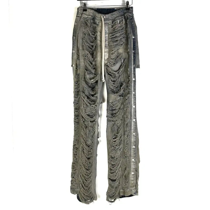 [BUNJANG] Rick Owens Distressed Effect Denim Pants / S릭오웬스 디스트레스드 이펙드 데님 팬츠
