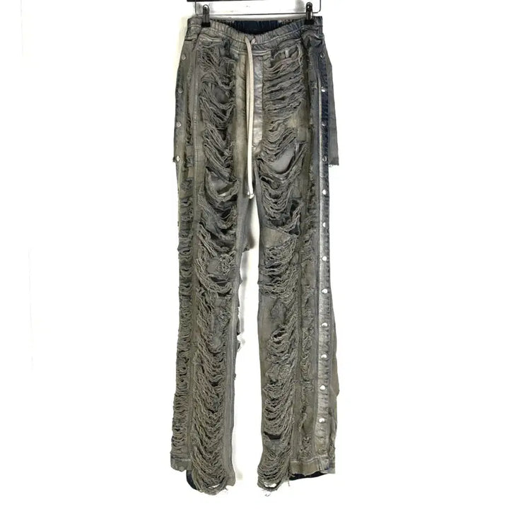 [BUNJANG] Rick Owens Distressed Effect Denim Pants / S릭오웬스 디스트레스드 이펙드 데님 팬츠