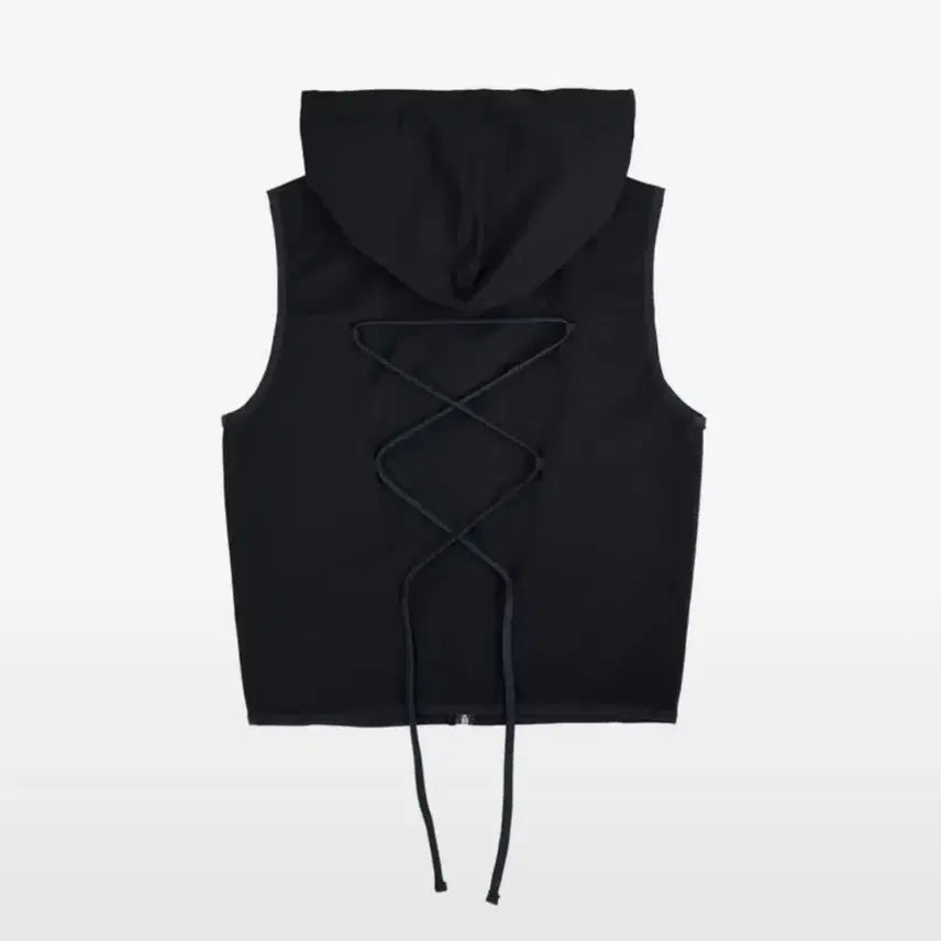 [BUNJANG] aeae String Lace-up Vest / aeae 스트링 레이스업 베스트(후드조끼)