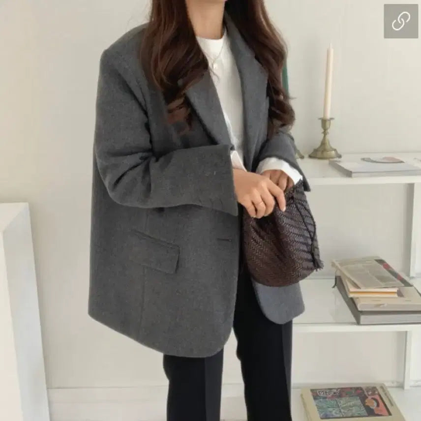 [BUNJANG] Soorem Blog Wool Jacket - Gray / 수름블로그 울 자켓 그레이