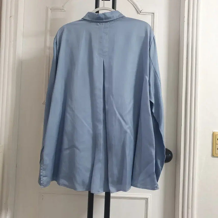 [BUNJANG] R Collection Sky Blue Tencel Shirt - Women&
