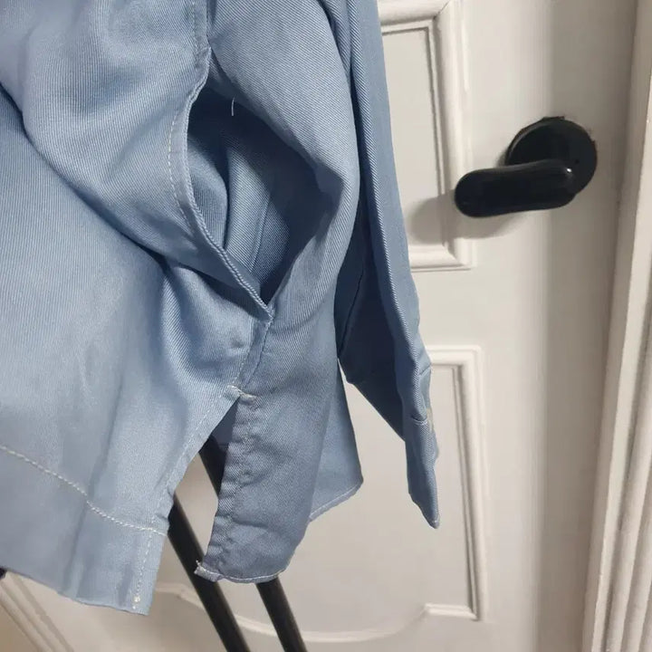 [BUNJANG] R Collection Sky Blue Tencel Shirt - Women&