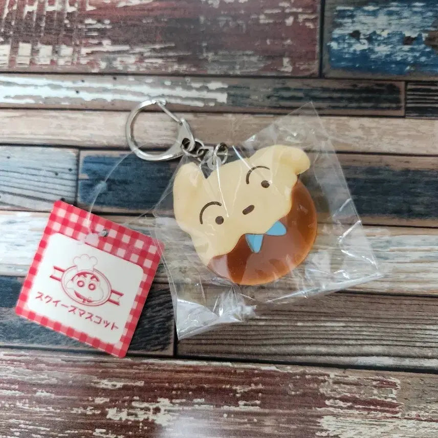 [BUNJANG] Crayon Shin-chan Bakery Cafe Whitey SQUISHY Keyring / 짱구 베이커리 카페 흰둥이 스퀴시 키링