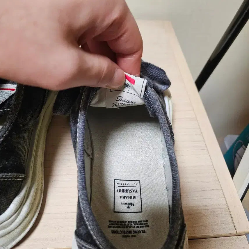 [BUNJANG] Mihara Yasuhiro Baker Washed Black Sneakers / [판매] 미하라야스히로 베이커 워시드 블랙 ( 42 )