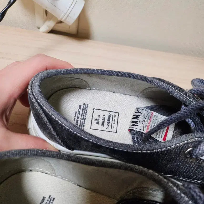 [BUNJANG] Mihara Yasuhiro Baker Washed Black Sneakers / [판매] 미하라야스히로 베이커 워시드 블랙 ( 42 )