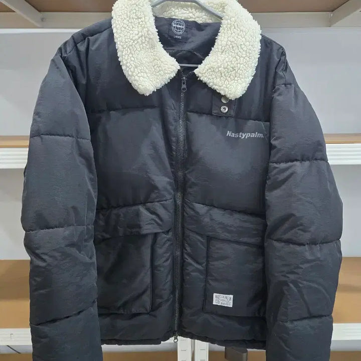 [SOLD OUT] [특별행사]유니버셜 퍼 카라 푸퍼 숏패딩 자켓 블랙L 판매합니다