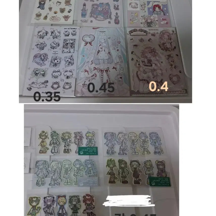 [BUNJANG] Various Artists Stationery Bundle Set / 일괄,개별가능) 밀키하트님 냘님 쭈쭈해님 등 지류 대량