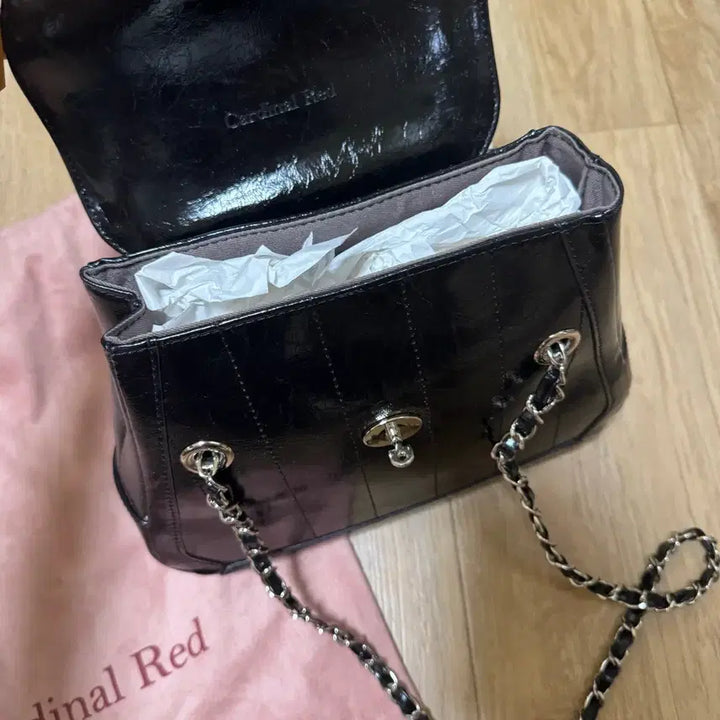 [BUNJANG] Cardinal Red Black Chain Bag / 카디널레드 블랙 체인백