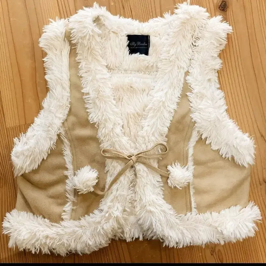[BUNJANG] Vintage Fur Vest Bustier / 빈티지 퍼 베스트 조끼 뷔스티에