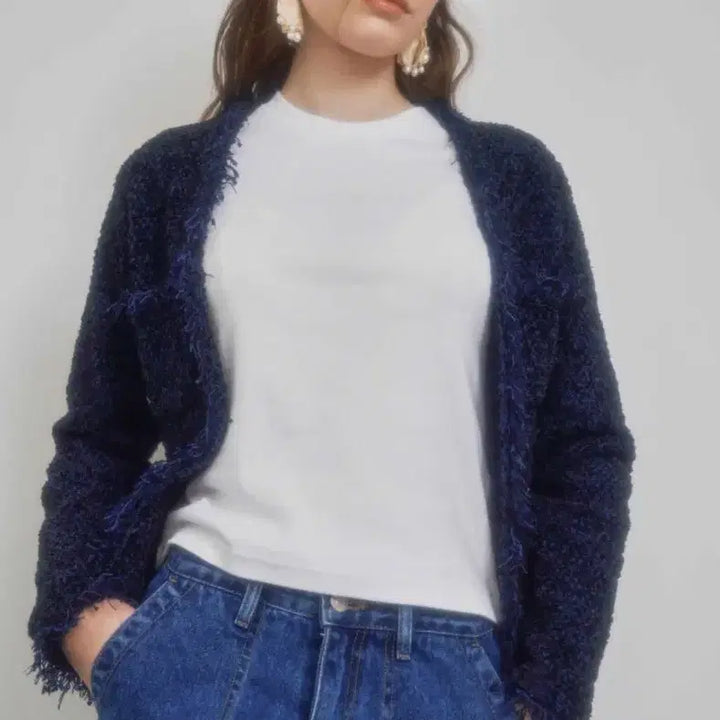 [BUNJANG] Unanswered Mystery Tweed Cardigan / 언앤써드미스테리 트위드가디건