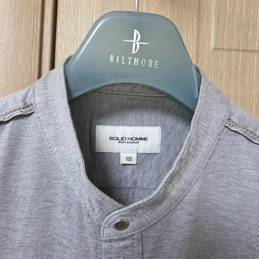 [BUNJANG] Wooyoungmi Solid Homme Band Collar Shirt / 우영미 솔리드옴므 셔츠 95