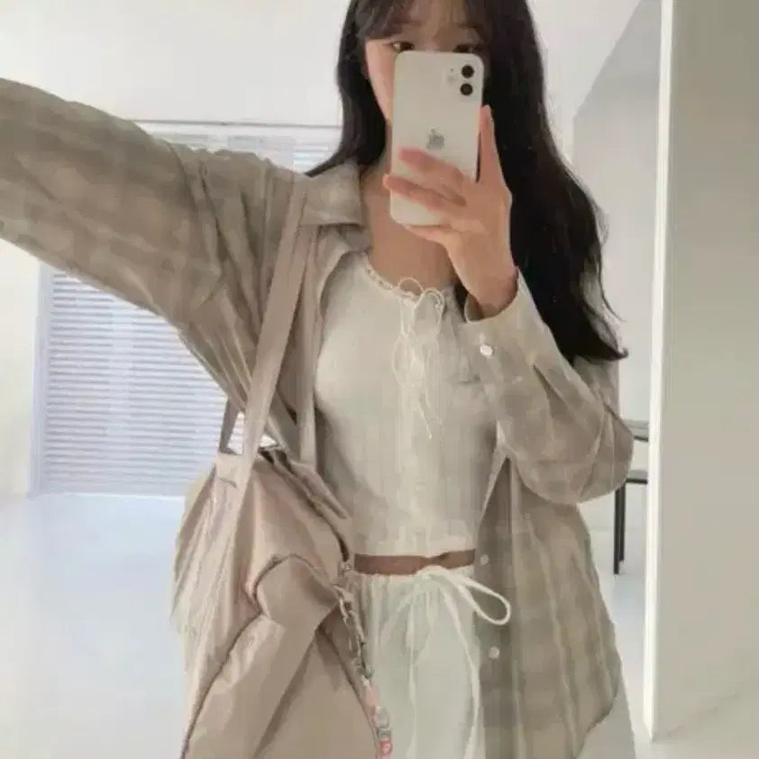 [BUNJANG] AUB Our Checkered Pattern Shirt / 아우브아워 셔츠