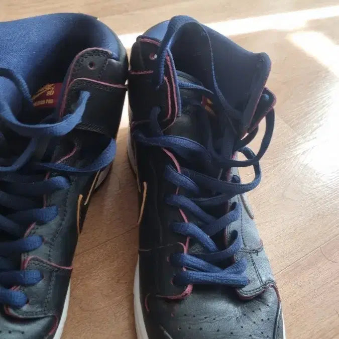 [BUNJANG] Nike SB Dunk High Black Navy Sneakers / 나이키 SB 덩크 하이 블랙 네이비290