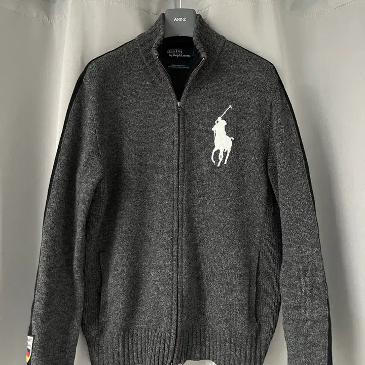 [BUNJANG] Polo Ralph Lauren Grey Knit Full-Zip Sweater L / 폴로 랄프로렌 독일 그레이 니트 집업