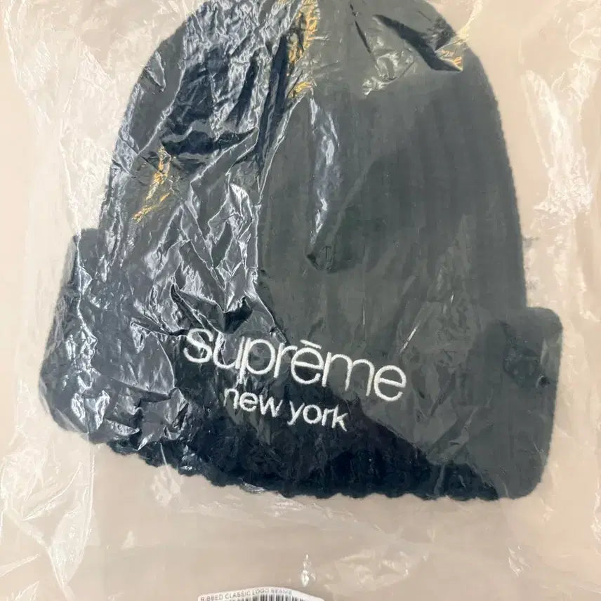[BUNJANG] Supreme Classic Logo Ribbed Beanie / Supreme Classic Logo Chunky Ribbed 24FW