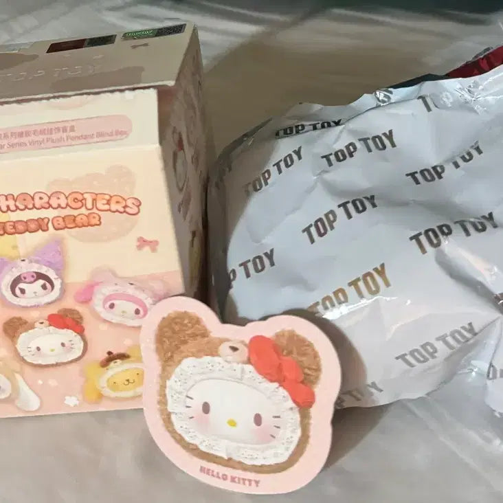 [BUNJANG] Sanrio Fluffy Teddy Bear Hello Kitty Plush / 산리오 탑토이 플러피 테디베어 키티