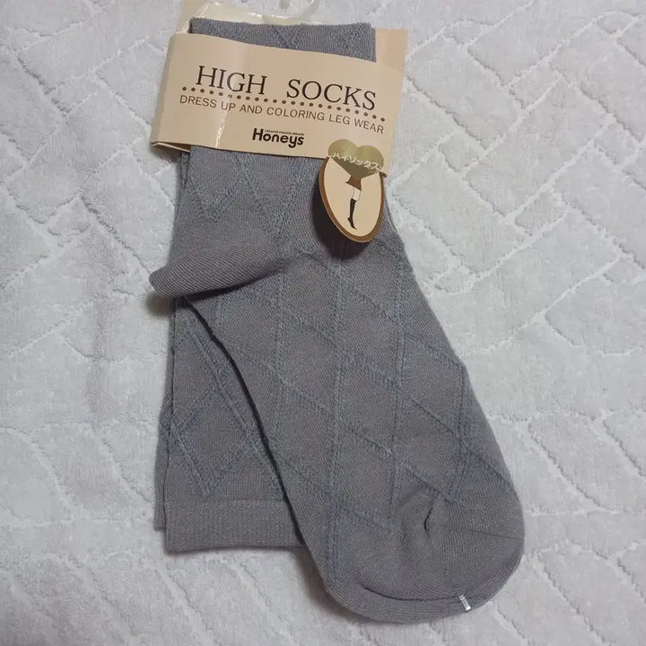 [BUNJANG] Japanese Honeys Diamond Pattern and Gray Knee Socks / 일본 니삭스