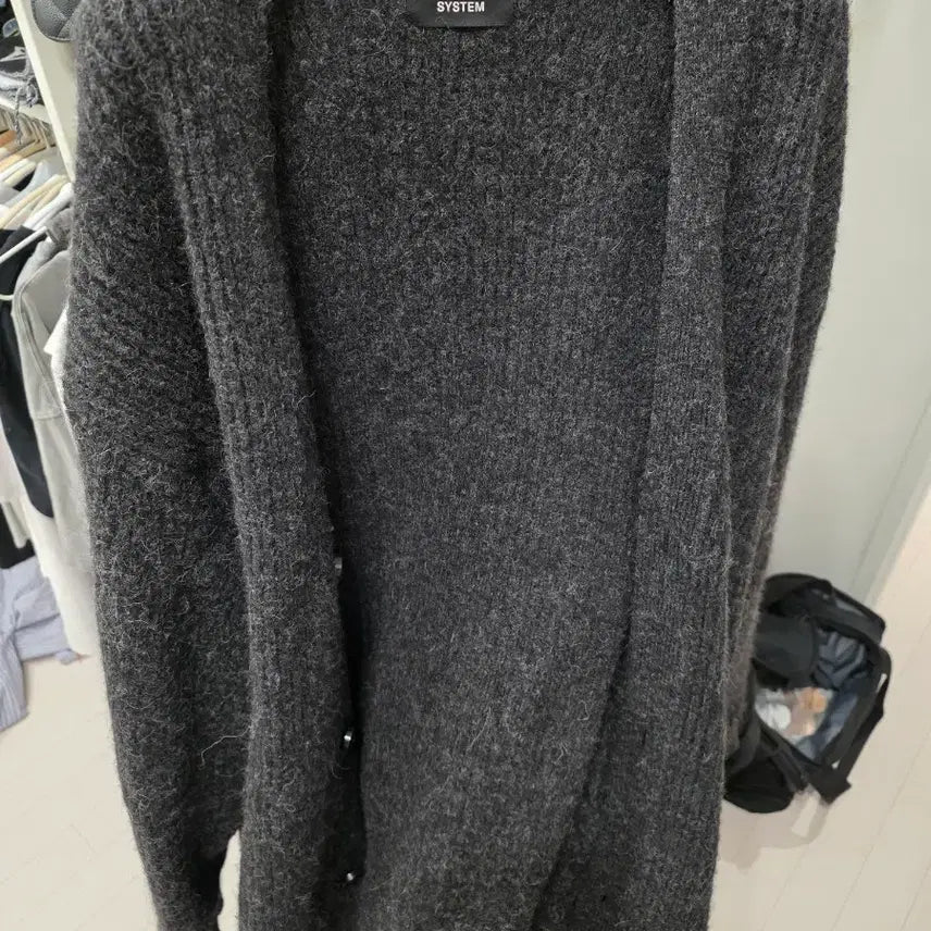[BUNJANG] SYSTEM Oversized Cardigan - Charcoal - Size 100 / 시스템 오버핏 가디건 100사이즈