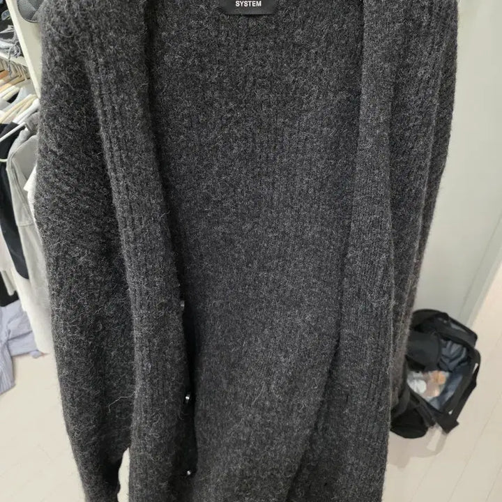 [BUNJANG] SYSTEM Oversized Cardigan - Charcoal - Size 100 / 시스템 오버핏 가디건 100사이즈