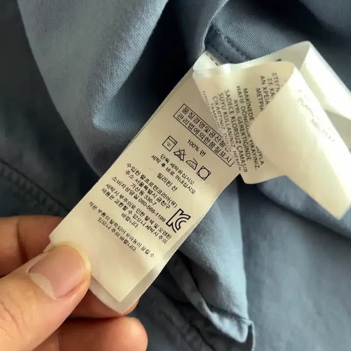 [BUNJANG] Polo Ralph Lauren Washed Blue Solid Shirt (Women's) / 폴로 랄프로렌 여성 워싱블루 솔리드 셔츠 M