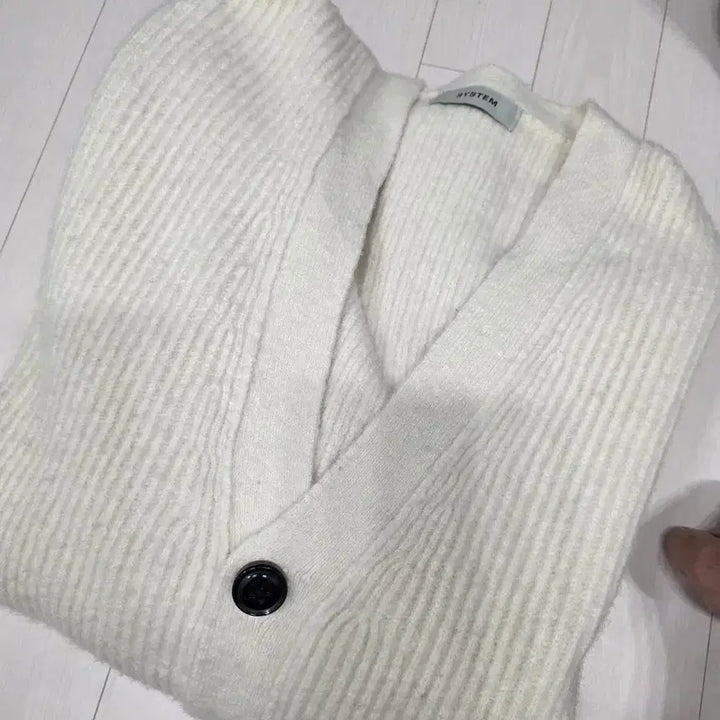 [BUNJANG] SYSTEM Oversized Cardigan - White - Size 100 / 시스템 오버핏 가디건 100사이즈