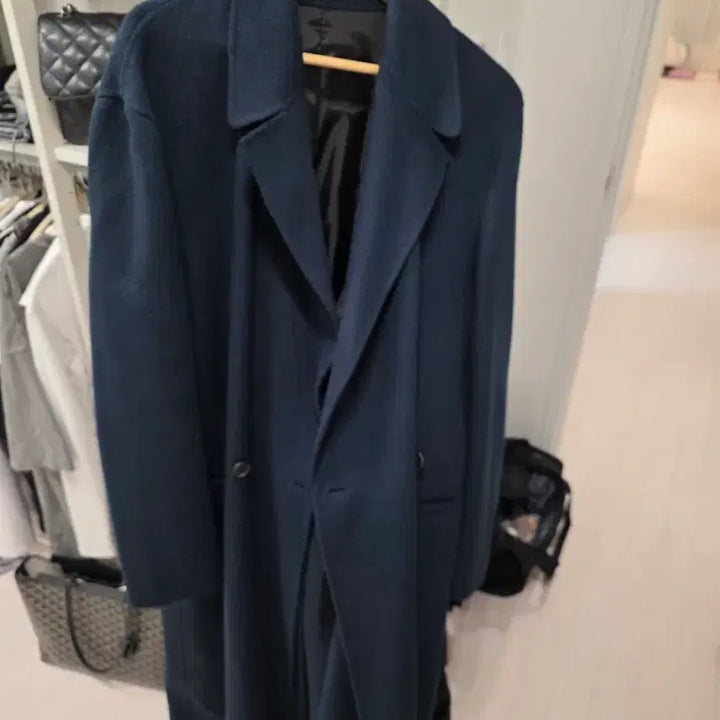 [BUNJANG] System Cashmere Blend Coat Navy / 시스템 캐시미어 블렌드 코트
