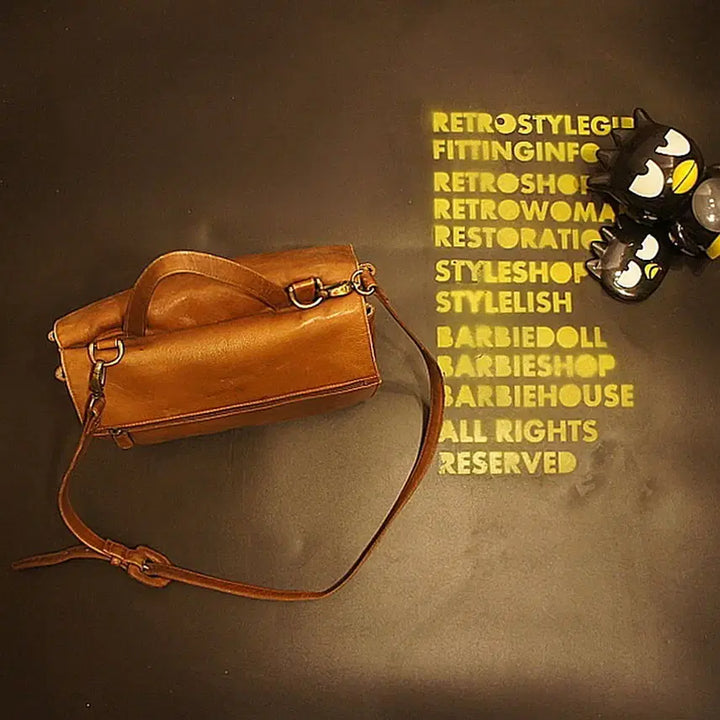 [BUNJANG] Vintage Leather Boston Bag / 7059 가죽 서류가방  보스턴백 가죽가방 빈티지가방 여성가방 남자백