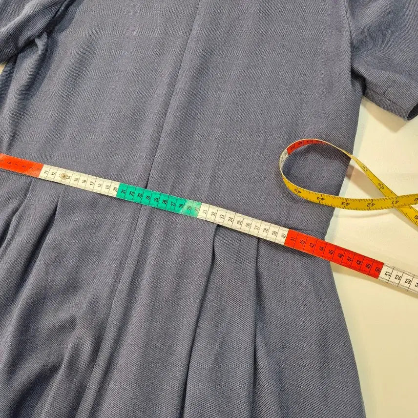 [BUNJANG] Unbranded Double Pleated Long Dress / 카라 더블 플리츠 롱원피스