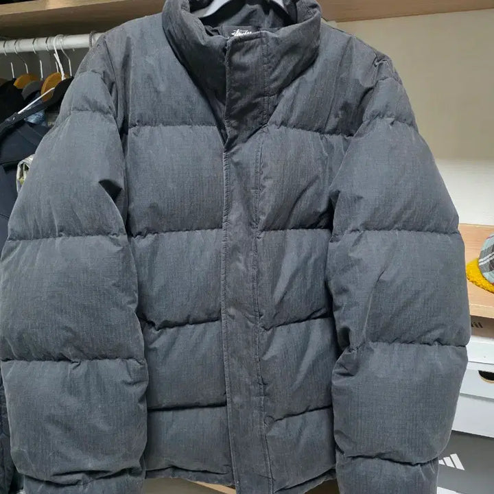 [BUNJANG] Stussy Ripstop Down Puffer Jacket Black L / 스투시 립스탑 다운 푸퍼 자켓 블랙 패딩 L