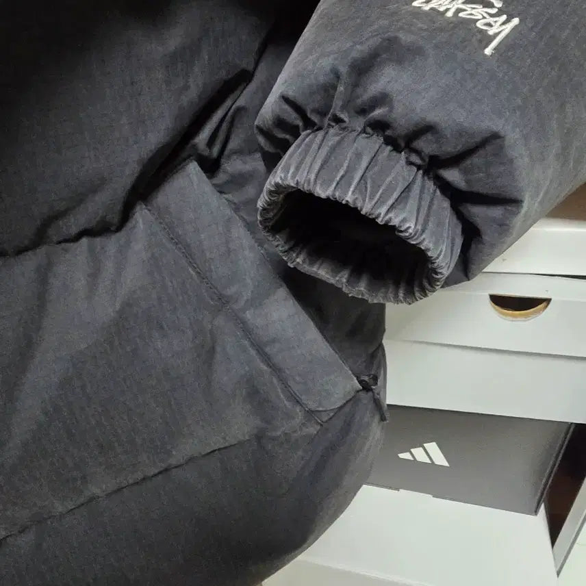 [BUNJANG] Stussy Ripstop Down Puffer Jacket Black L / 스투시 립스탑 다운 푸퍼 자켓 블랙 패딩 L