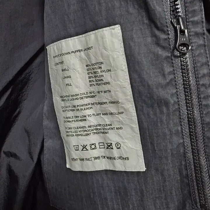 [BUNJANG] Stussy Ripstop Down Puffer Jacket Black L / 스투시 립스탑 다운 푸퍼 자켓 블랙 패딩 L