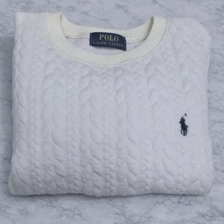 [BUNJANG] Polo Embossed Shirred Sweatshirt / 폴로 엠보 셔링 맨투맨