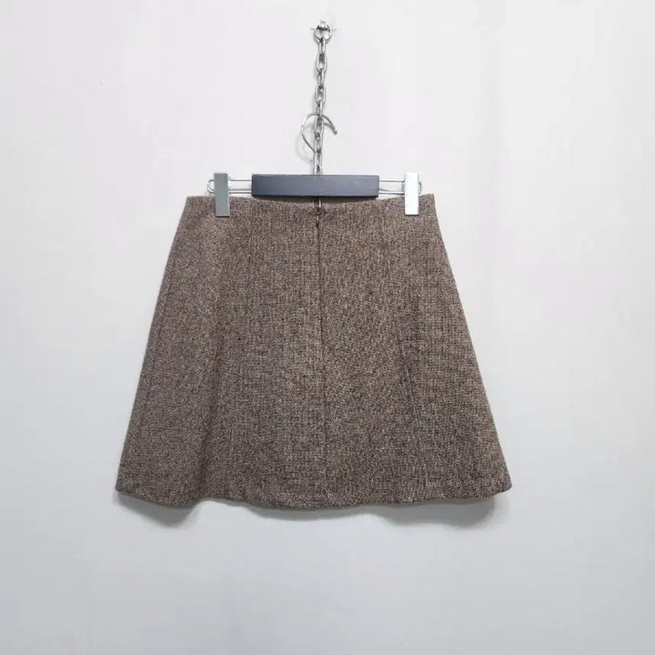 [BUNJANG] TREEAN Brown Herringbone Mini Skirt / TREEAN 브라운 헤링본 미니 스커트