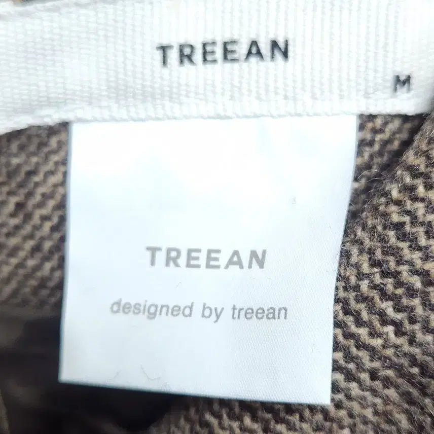 [BUNJANG] TREEAN Brown Herringbone Mini Skirt / TREEAN 브라운 헤링본 미니 스커트