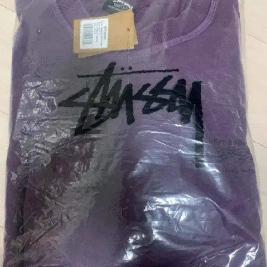 [BUNJANG] Stussy Pigment Oversized Sweatshirt / ** stussy ** 피그먼트 봄가을맨투맨 오버핏 블랙/퍼플/차콜