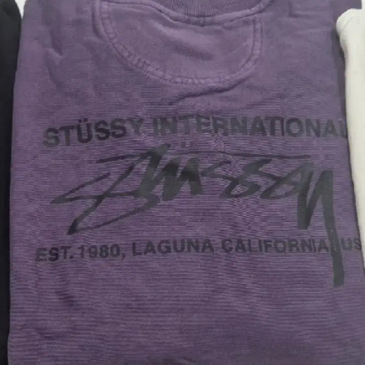 [BUNJANG] Stussy Pigment Oversized Sweatshirt / ** stussy ** 피그먼트 봄가을맨투맨 오버핏 블랙/퍼플/차콜