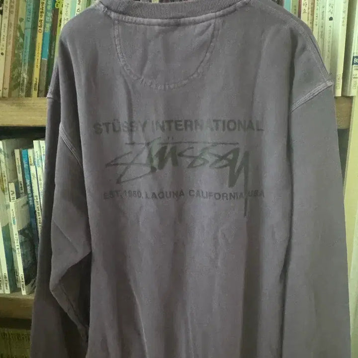 [BUNJANG] Stussy Pigment Oversized Sweatshirt / ** stussy ** 피그먼트 봄가을맨투맨 오버핏 블랙/퍼플/차콜