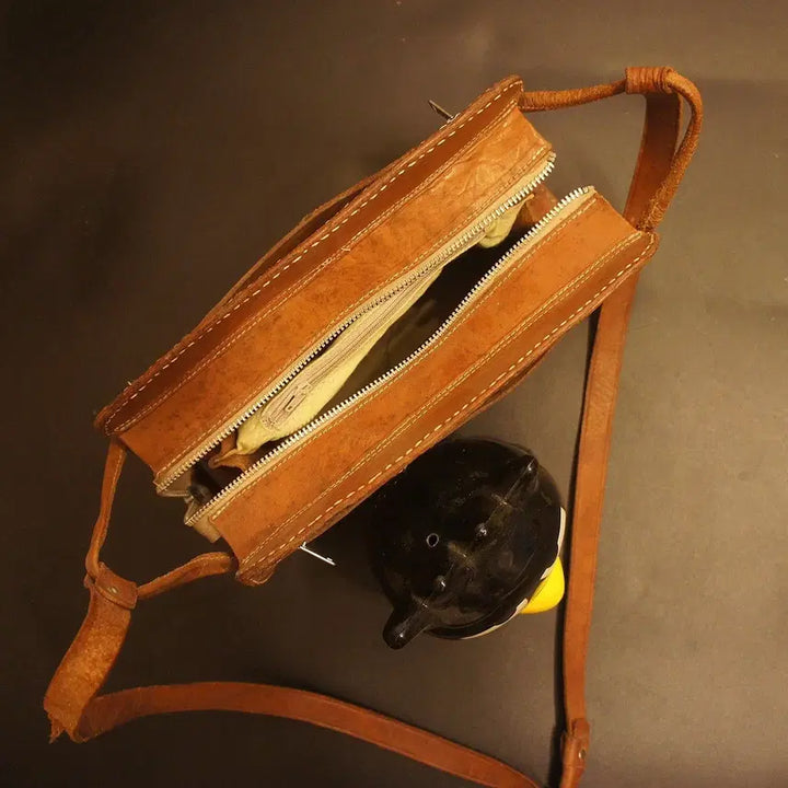 [BUNJANG] Vintage Leather Shoulder Bag / 7062 숄더백 크로스백 가죽백 가죽가방 빈티지가방 여성가방 남자백