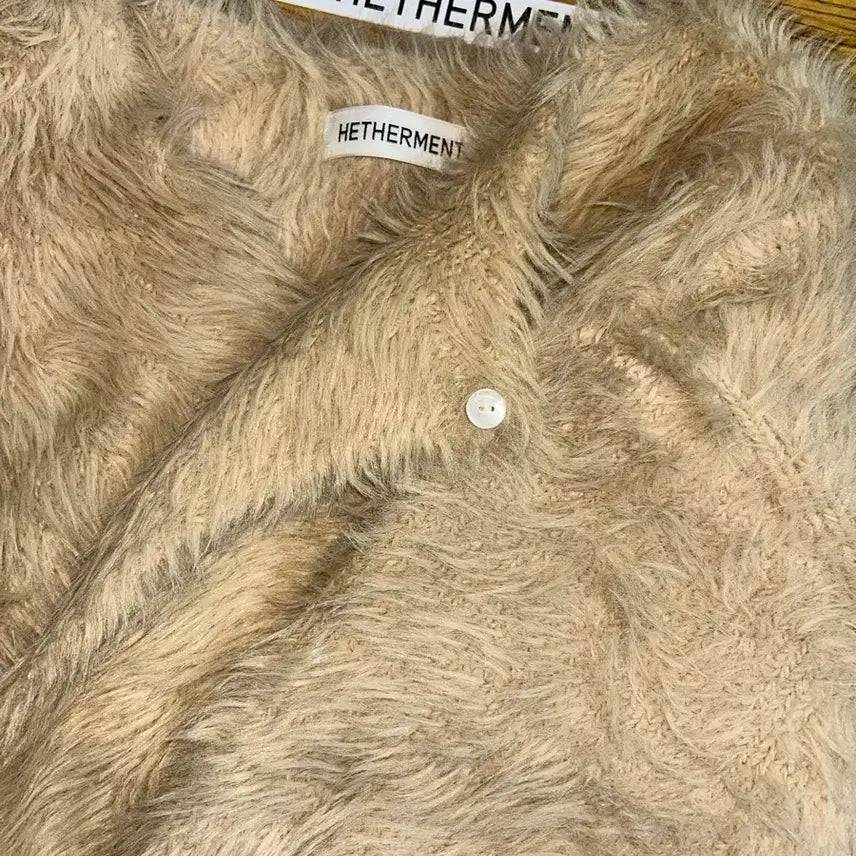 [BUNJANG] Headerment Teddy Cardigan Camel / 헤더먼트 테디 가디건 카멜