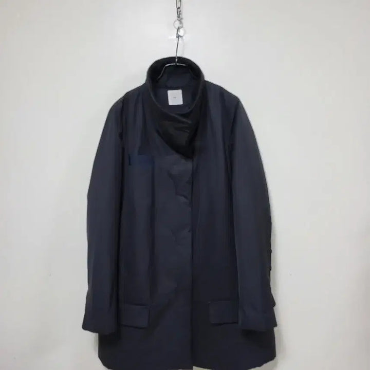 [BUNJANG] KUHO Navy High-Neck Coat / 구호 네이비 하이넥  코트.260227