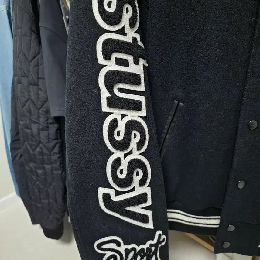 [BUNJANG] Stussy Varsity Jacket XL / 스투시 컴피티션 바시티 자켓 블랙 XL