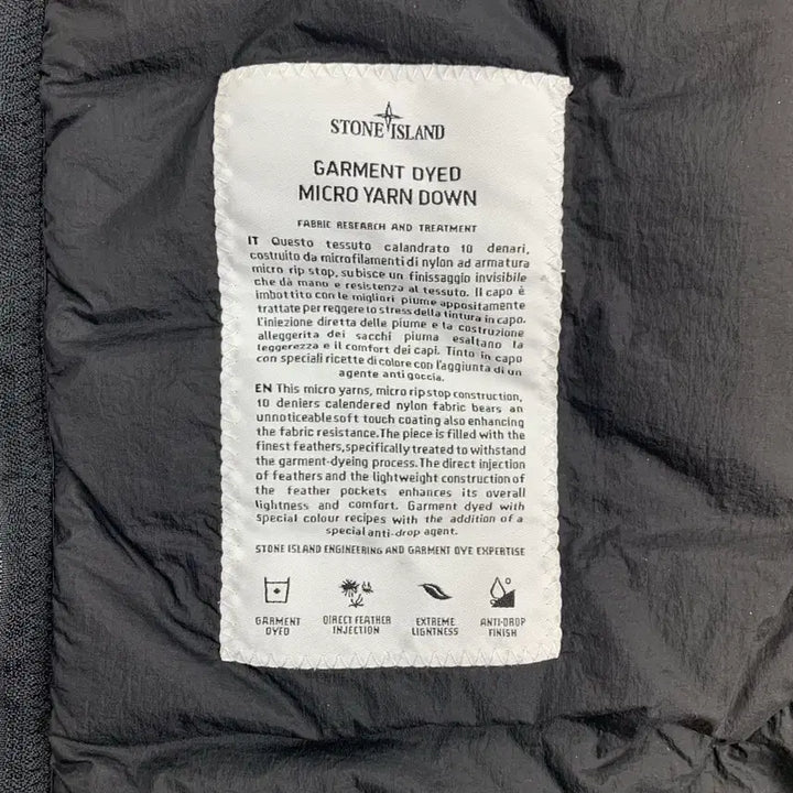 [BUNJANG] Stone Island Garment Dyed Micro Yarn Down Vest Black / [XL] 정품 스톤아일랜드 가먼트 다이드 마이크로 얀 다운 베스트 블랙