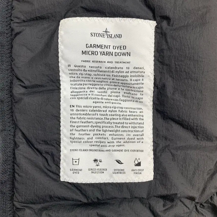 [BUNJANG] Stone Island Garment Dyed Micro Yarn Down Vest Black / [XL] 정품 스톤아일랜드 가먼트 다이드 마이크로 얀 다운 베스트 블랙