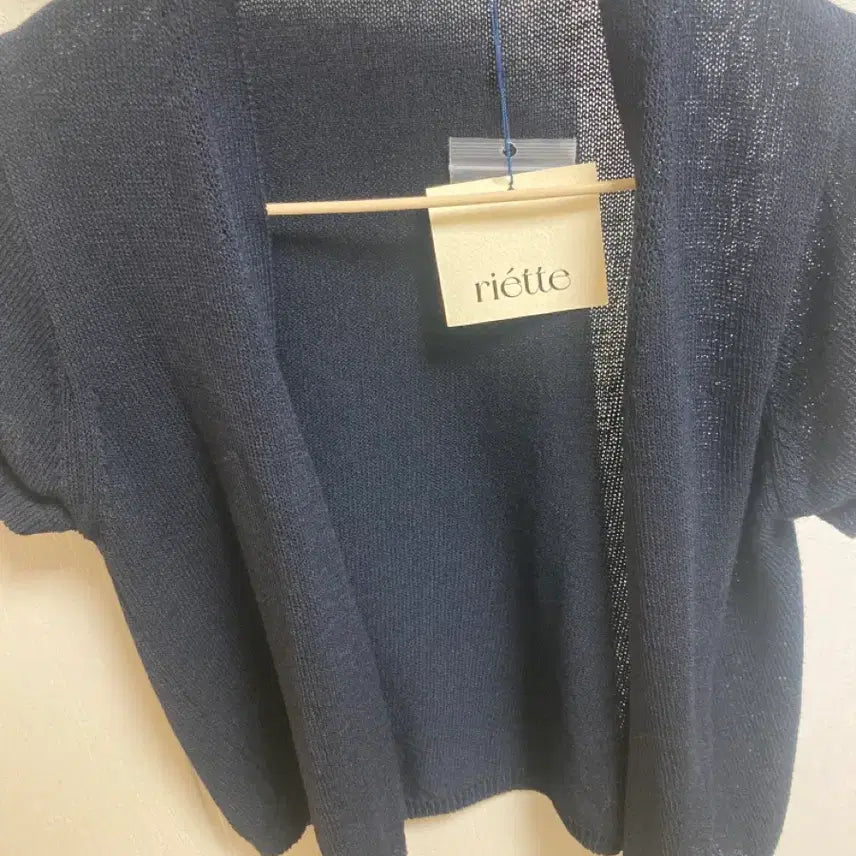 [BUNJANG] リエッテ (Riete) Navy Ribbed Knit Sweater / 리에뜨 랩 니트 네이비