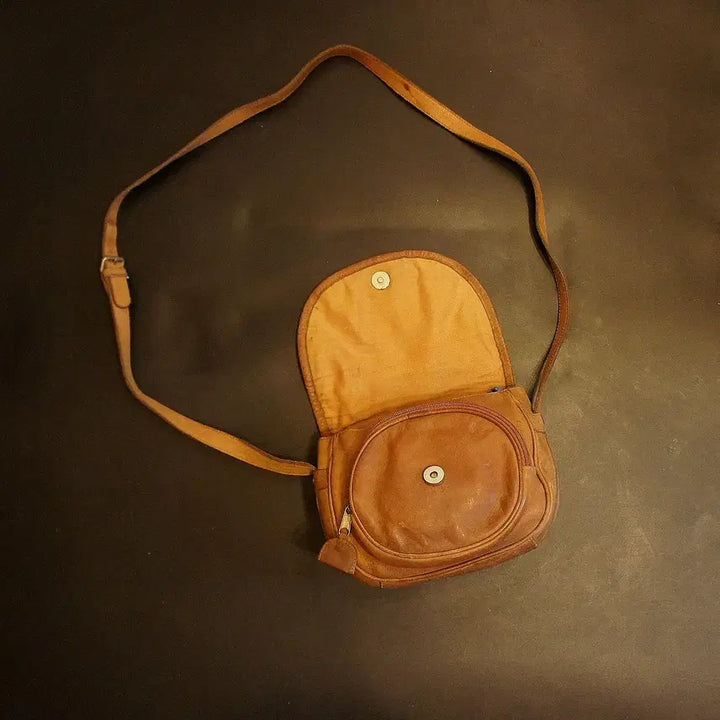 [BUNJANG] Vintage Crossbody Leather Bag / 7067 크로스가방 크로스백 미니가방 미니백 가죽백 가죽가방 빈티지가방