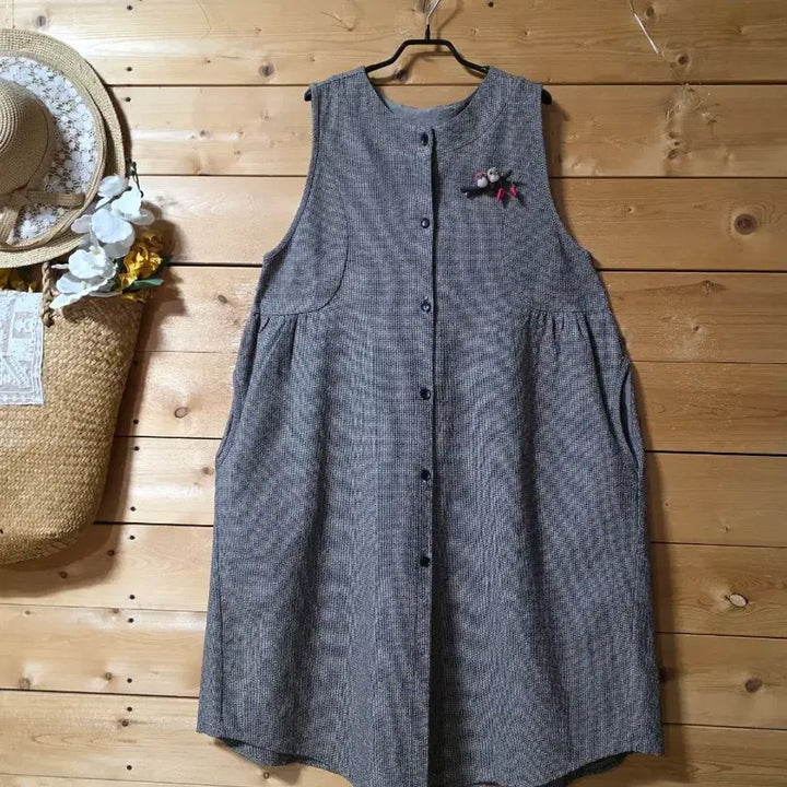 [BUNJANG] Unbranded Lace-Trimmed Cotton Vest / 뒷중간레이스배색끈조끼(코사지 코디용입니다