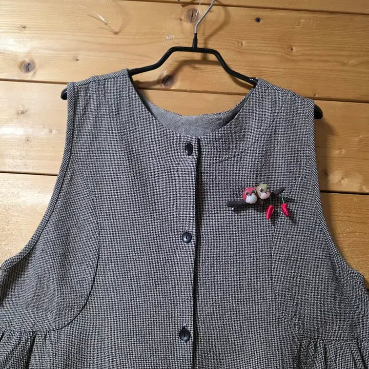 [BUNJANG] Unbranded Lace-Trimmed Cotton Vest / 뒷중간레이스배색끈조끼(코사지 코디용입니다